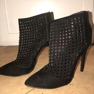 Black boot heel